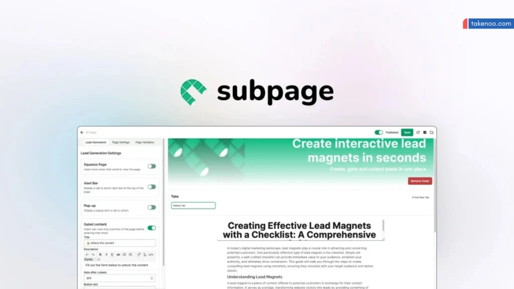 Subpage Lifetime Deal Review