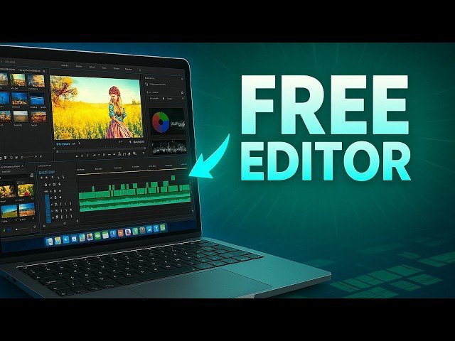 A person using free AI video editing software on their home computer.