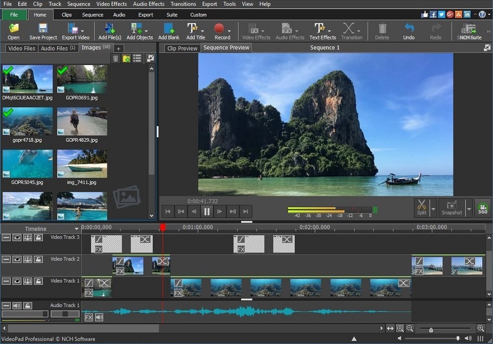 A modern workspace with free AI video editing software open on a computer.